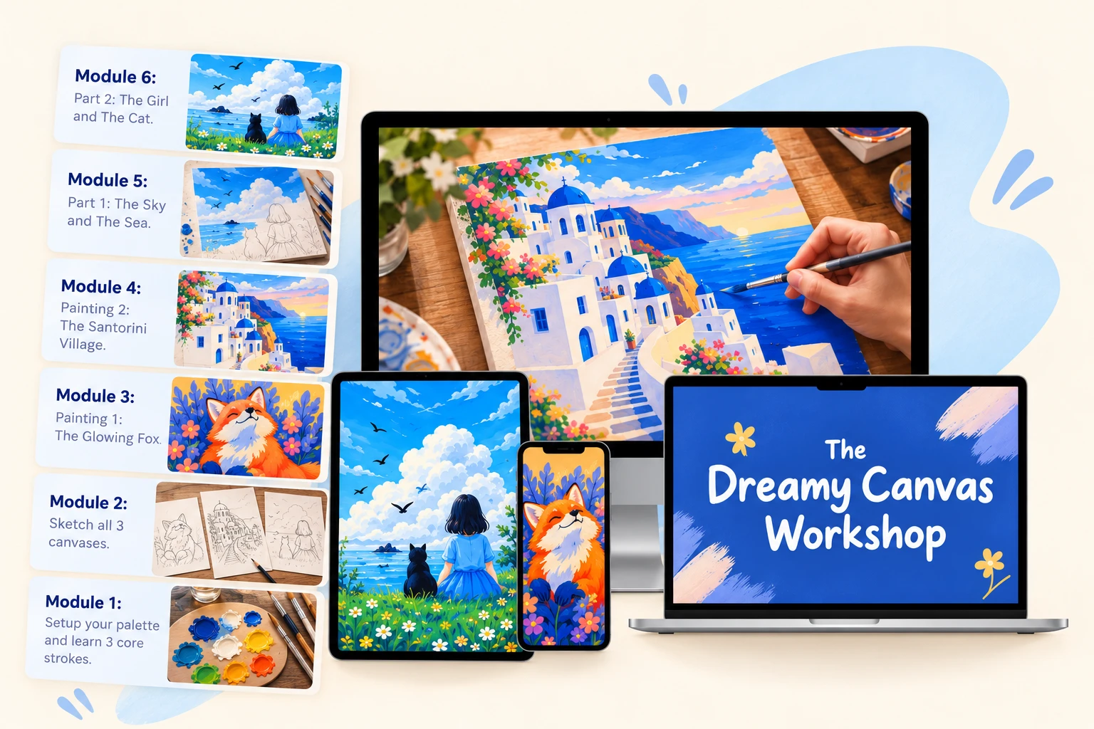 The Dreamy Canvas Workshop: all 6 modules