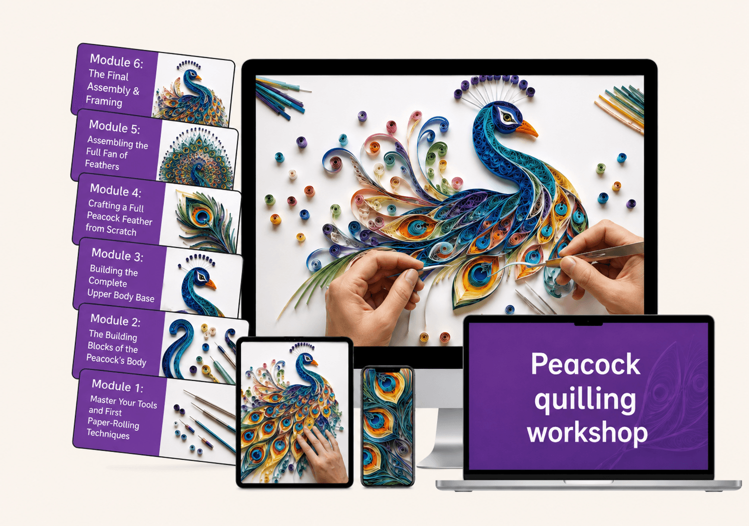 COURSE MOCKUP - devices showing the course (page4 or page17)